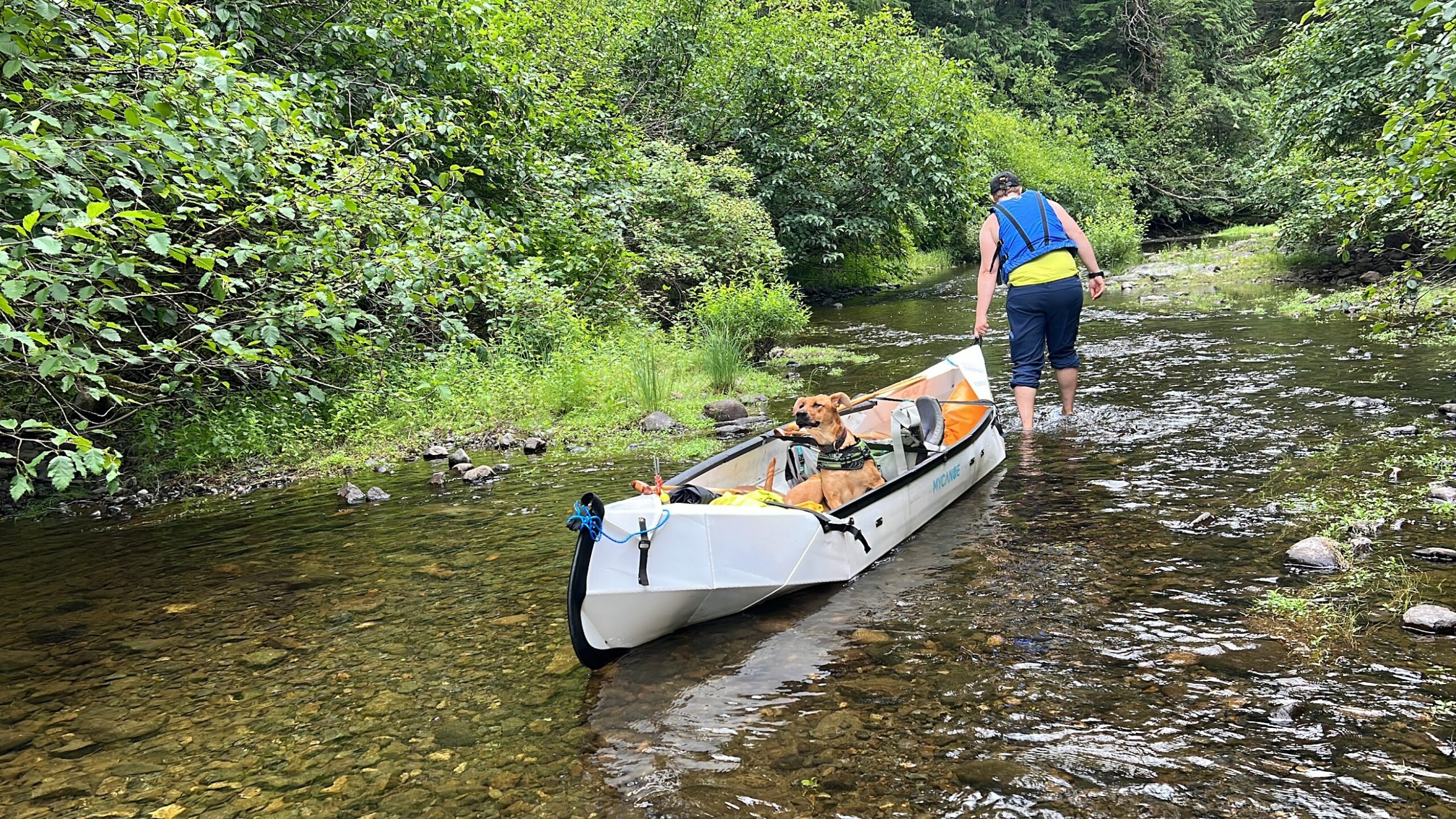 Taking a folding canoe on the beautiful Sayward Forest Canoe Route