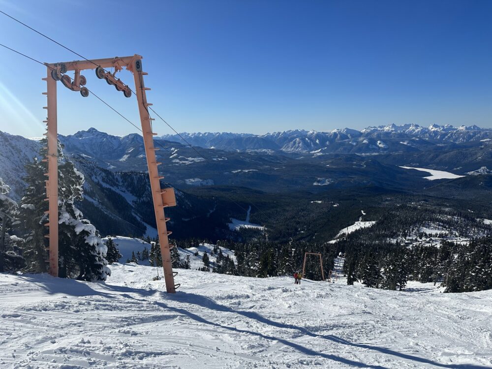 The famous orange T bar at Mt Cain.