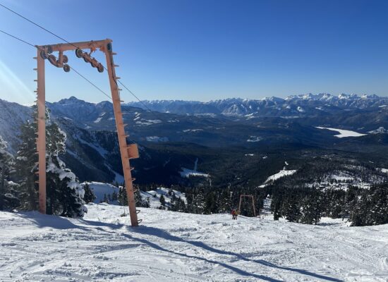 The famous orange T bar at Mt Cain.